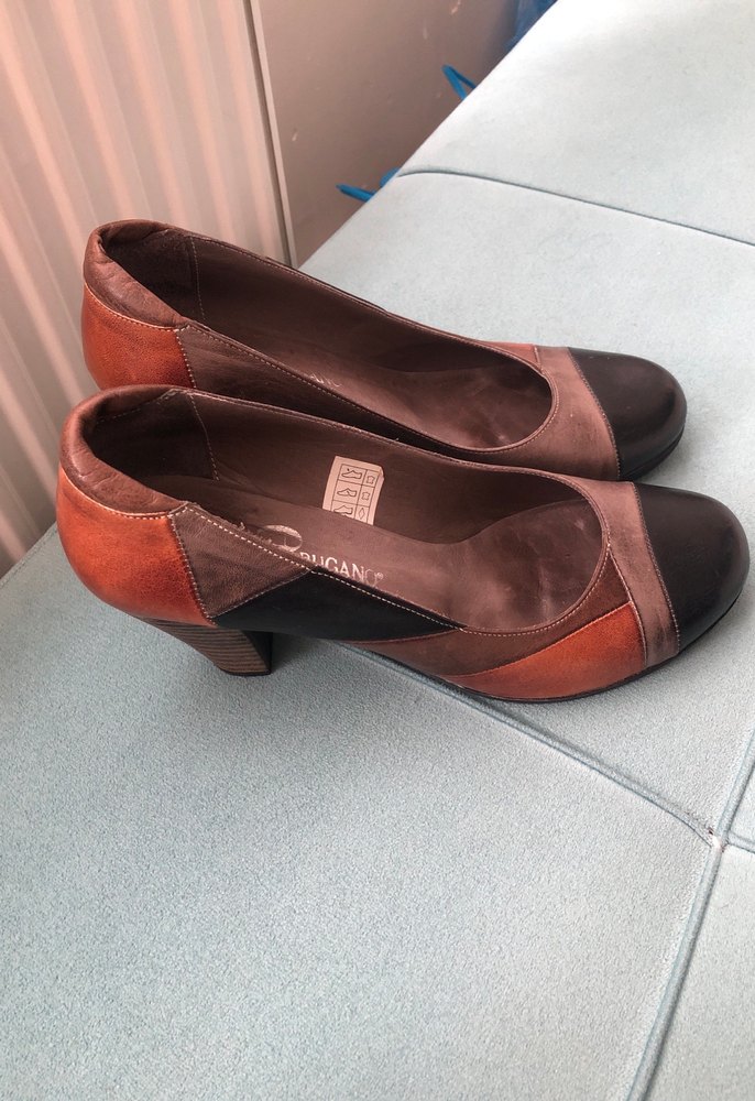 Kahverengi Deri Kemerli Dolgu Topuklu Kadın Ayakkabı - Görsel 2