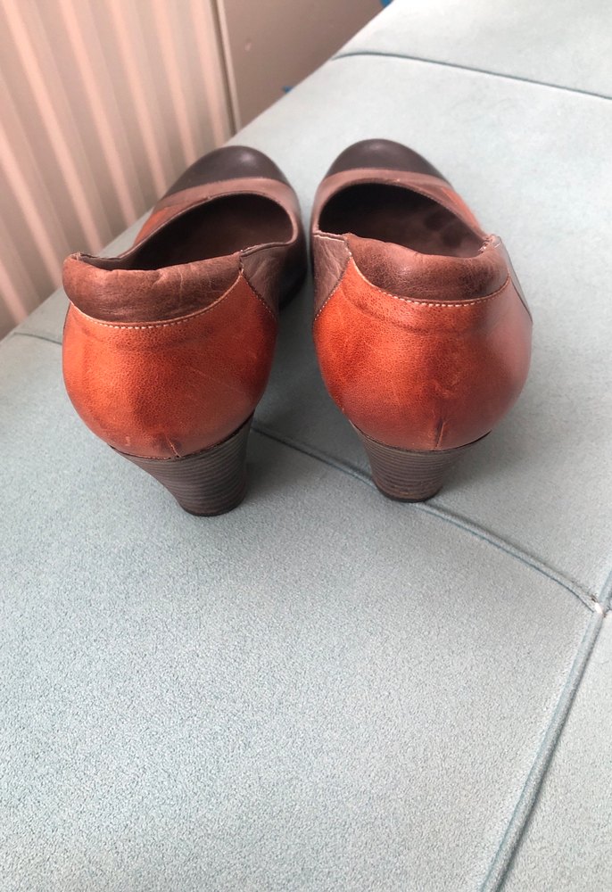 Kahverengi Deri Kemerli Dolgu Topuklu Kadın Ayakkabı - Görsel 3