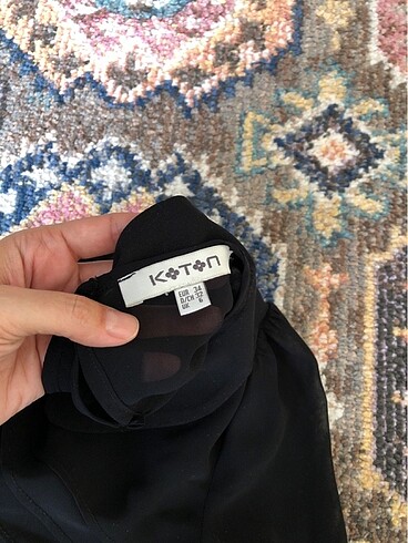 34 Beden siyah Renk Tül bluz
