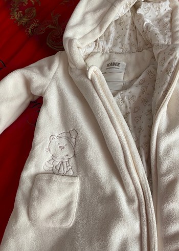 Kürklü Beyaz Bebek Kız Tulumu - Görsel 2