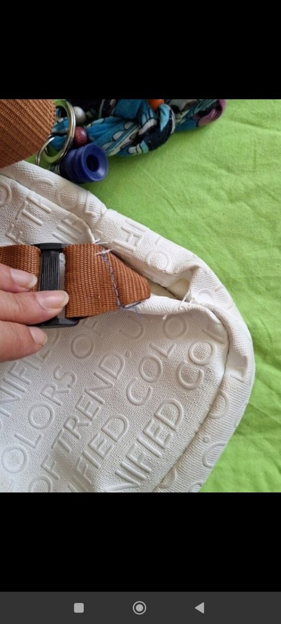 Beyaz Deri Bohem Stil Çapraz Çanta - Görsel 4