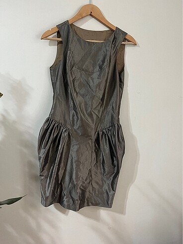 Saten Vintage Elbise