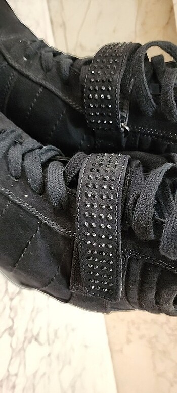 38 Beden siyah Renk Dolgu topuk spor ayakkabı