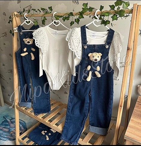 Zara Ayıcıklı kot salopet