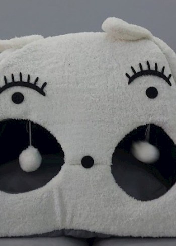 Beyaz Kedi Kafalı Büyük Kedi Evi - Görsel 2