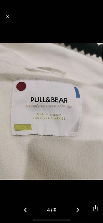 s Beden beyaz Renk pull and bear mont