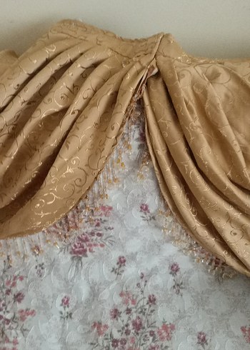 desenli kahverengi boncuklu farbela - Görsel 3