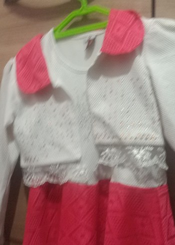 Kolsuz Pileli Kız Çocuk Elbisesi - Görsel 4