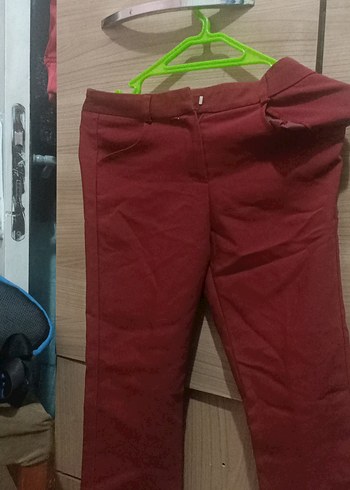 Bordo Kız çocuk pantolon - Görsel 2