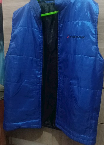 Mavi Fermuarlı Erkek Yelek - Görsel 2