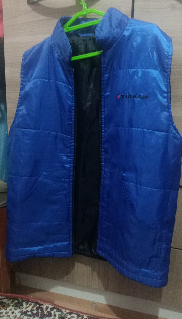 Mavi Fermuarlı Erkek Yelek - Görsel 2