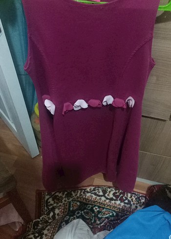 Kolsuz Mor Kız Çocuk Elbisesi - Görsel 2