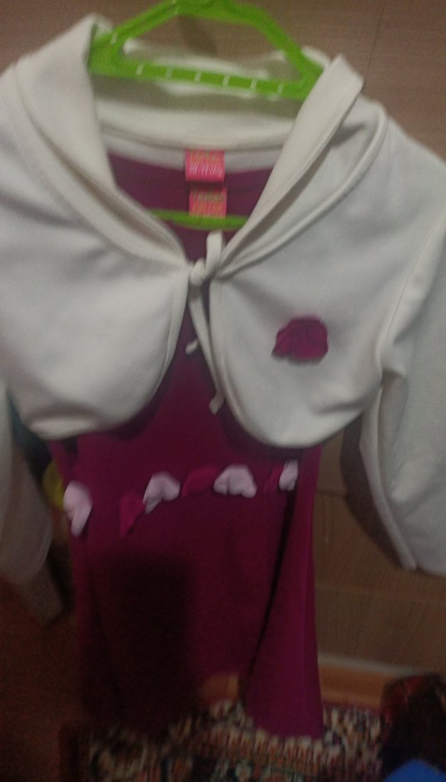 Kolsuz Mor Kız Çocuk Elbisesi - Görsel 4