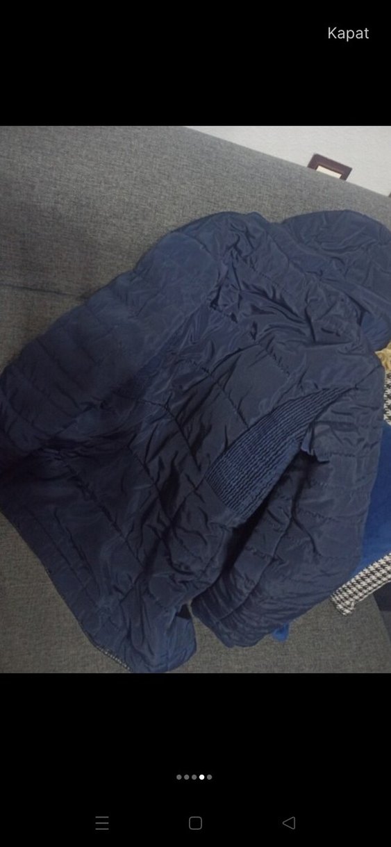 Kürk Detaylı Lacivert kız çocuğu mont  9 yaş - Görsel 2