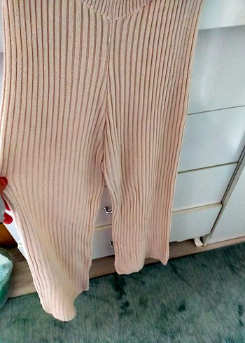 Diğer Bej Triko Kadın Pantolon Midi Boy