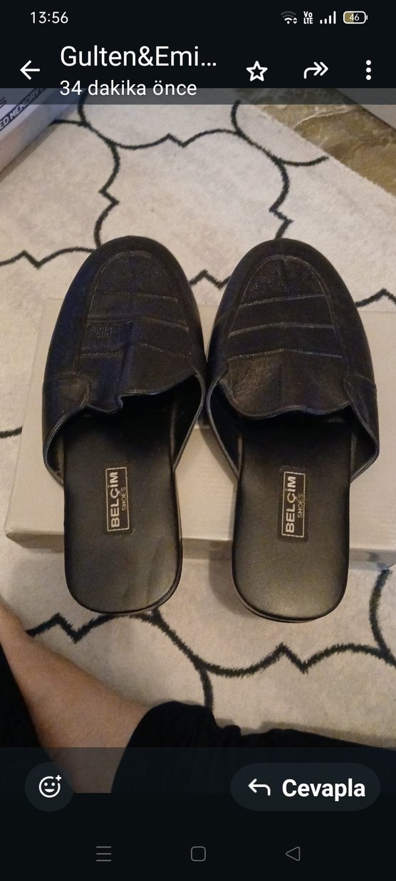 Siyah Kemerli Erkek Ev Terliği - Görsel 2