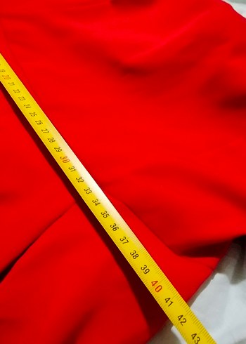 Klasik Kırmızı Midi Elbise - Görsel 4