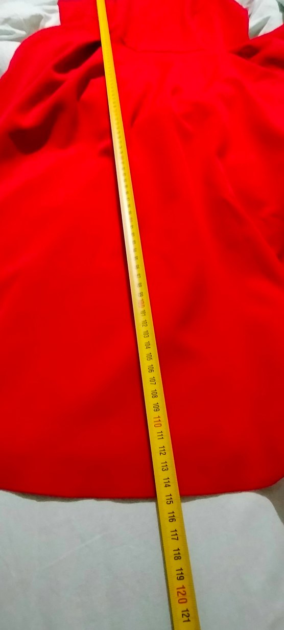 Klasik Kırmızı Midi Elbise - Görsel 5