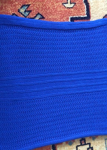 Mavi Bohem Balıkçı Yaka Örgü Kadın Kazak - Görsel 4