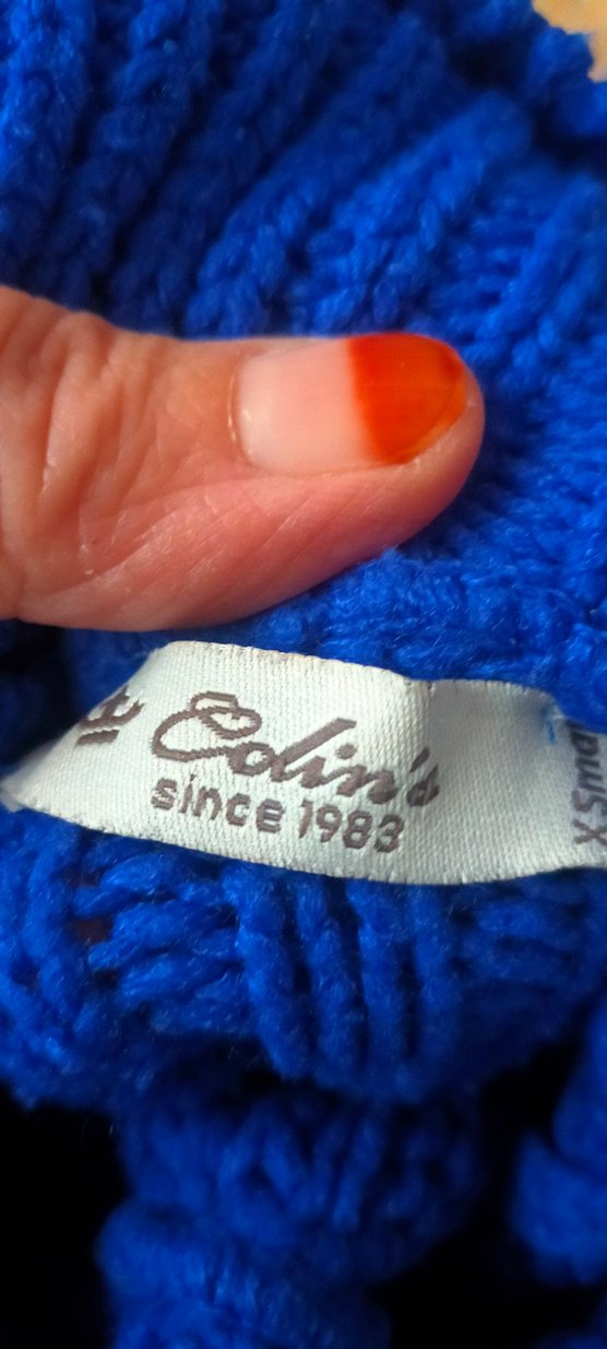 Mavi Bohem Balıkçı Yaka Örgü Kadın Kazak - Görsel 3