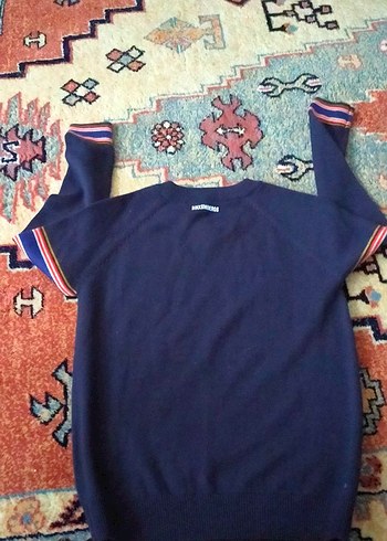 Renkli Baskılı Mavi Erkek Çocuk Kazak - Görsel 2