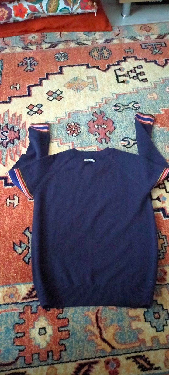 Renkli Baskılı Mavi Erkek Çocuk Kazak - Görsel 2