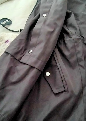 Düğmeli gri Midi Kadın kaban - Görsel 4