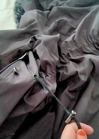 Düğmeli gri Midi Kadın kaban - Görsel 7