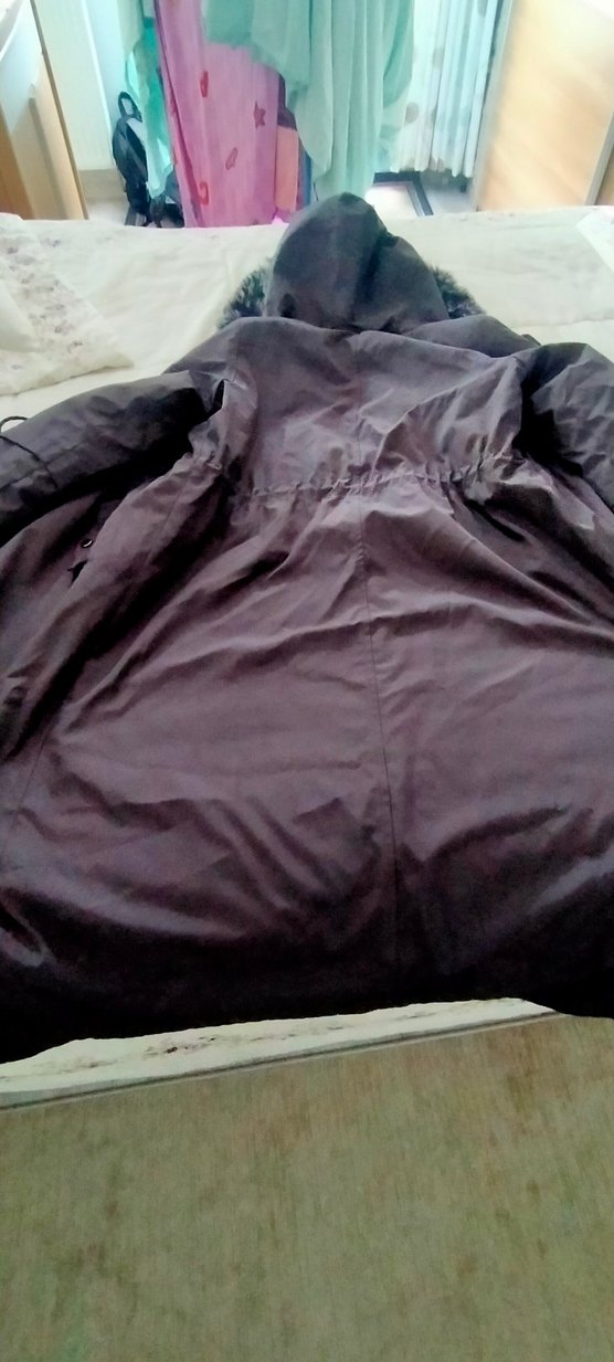 Düğmeli gri Midi Kadın kaban - Görsel 3