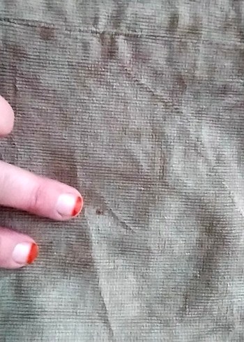 vintage Kadın hardal sarısı kadife kısa Etek - Görsel 6