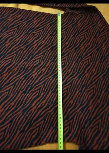 kırmızı Zebra Desenli Uzun Elbise - Görsel 3