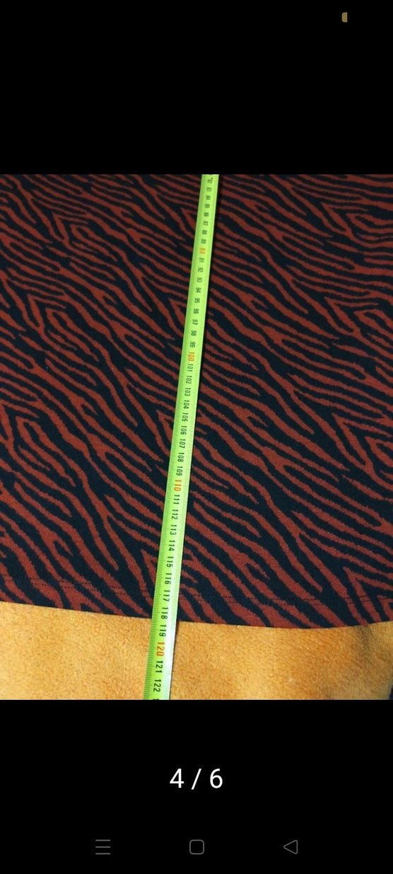 kırmızı Zebra Desenli Uzun Elbise - Görsel 4