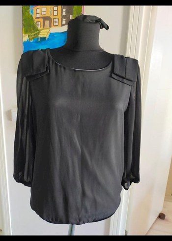 Siyah  Bel Detaylı Kadın Bluz - Görsel 6