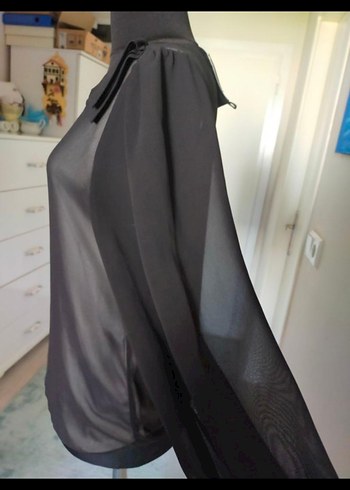 Siyah  Bel Detaylı Kadın Bluz - Görsel 5