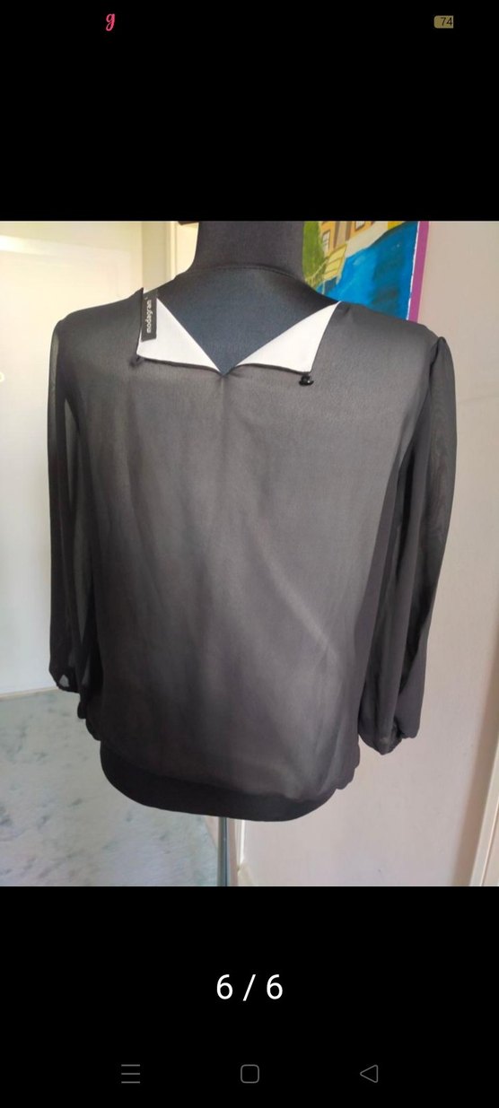 Siyah  Bel Detaylı Kadın Bluz - Görsel 4