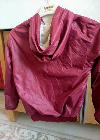 Bordo çocuk yağmurluk - Görsel 4