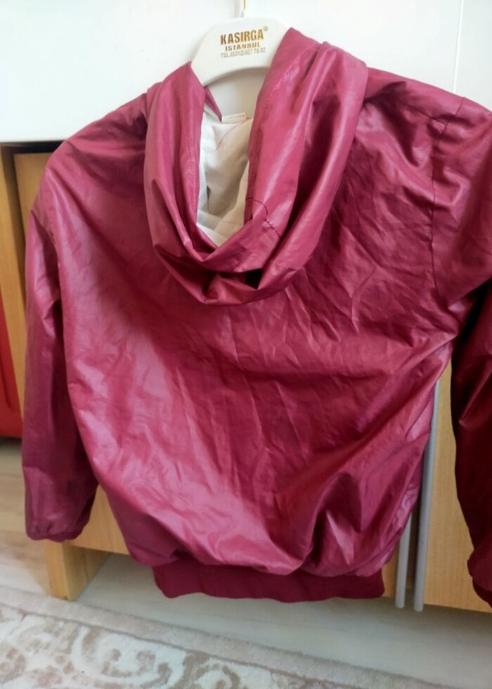 Bordo çocuk yağmurluk - Görsel 4