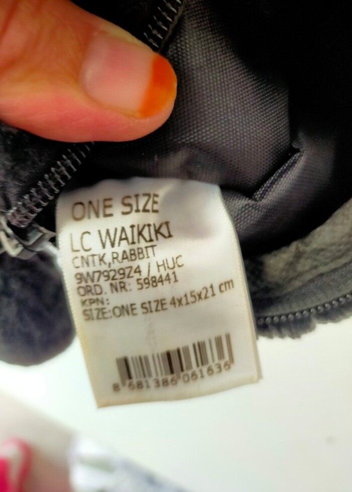 Siyah peluş bel çantası - Görsel 5