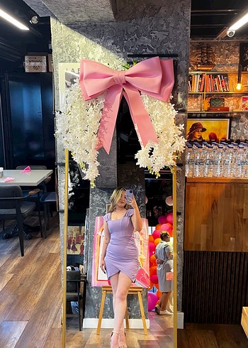 Mor Straplez Mini Elbise - Görsel 2