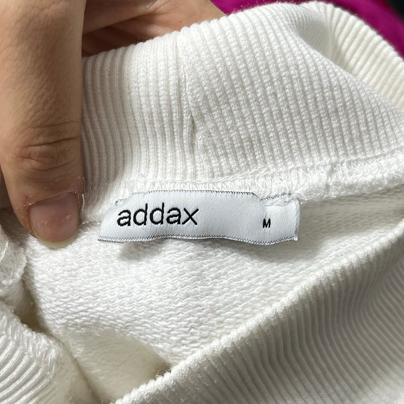 Beyaz Yüksek Yakalı Rahat Kadın Sweat - Görsel 5