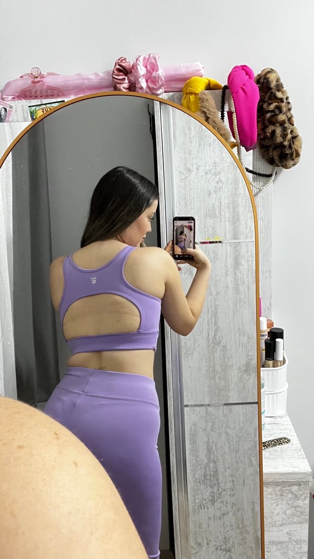 Mor  Rahat Kadın Tayt Takımı - Görsel 4