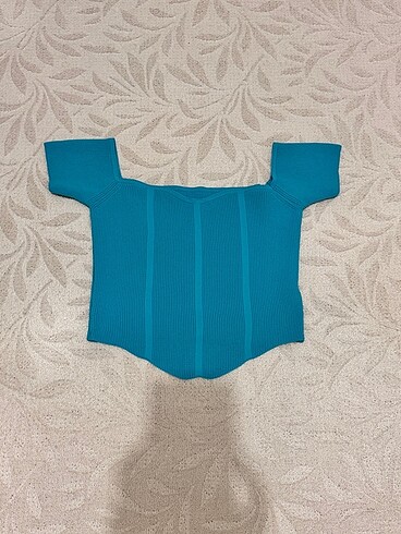 Mavi triko crop