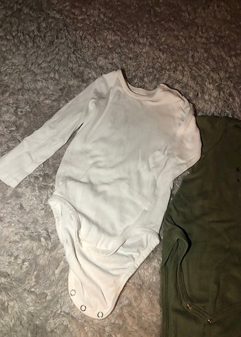 Uzun Kollu Kahverengi Pamuklu Bebek Body - Görsel 2