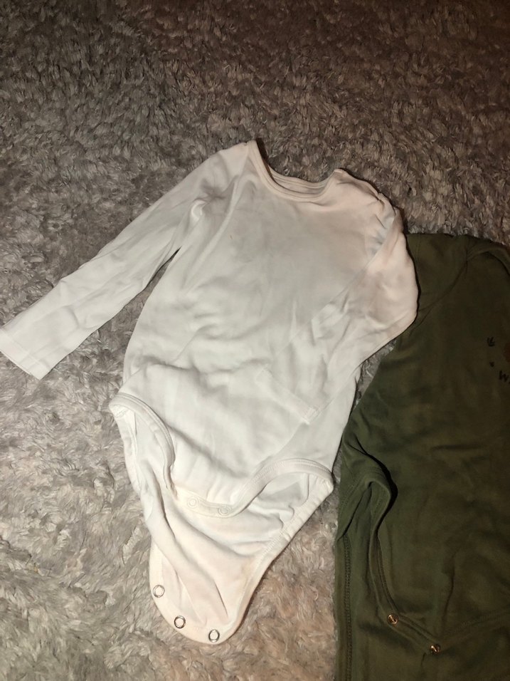 Uzun Kollu Kahverengi Pamuklu Bebek Body - Görsel 2