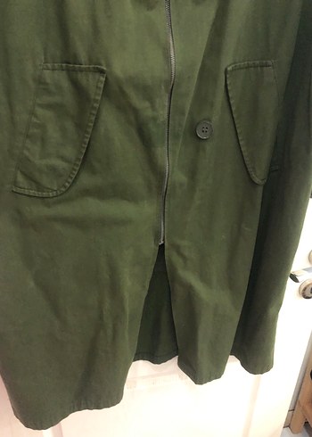 Uzun Kadın Ceket Kürklü Yaka - Görsel 4