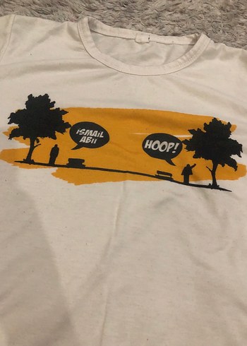 Beyaz Baskılı Erkek Tişört - Görsel 2