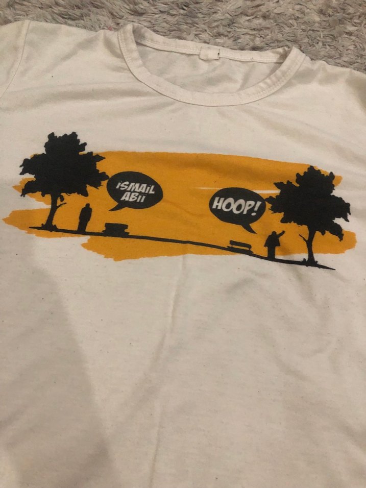 Beyaz Baskılı Erkek Tişört - Görsel 2