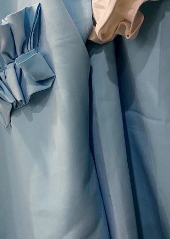 Mavi Kolsuz Asimetrik Tunik - Görsel 4