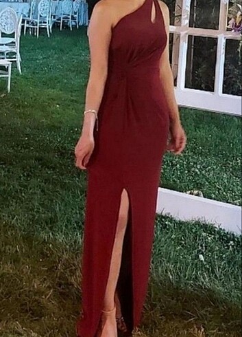 34 Beden bordo Renk abiye