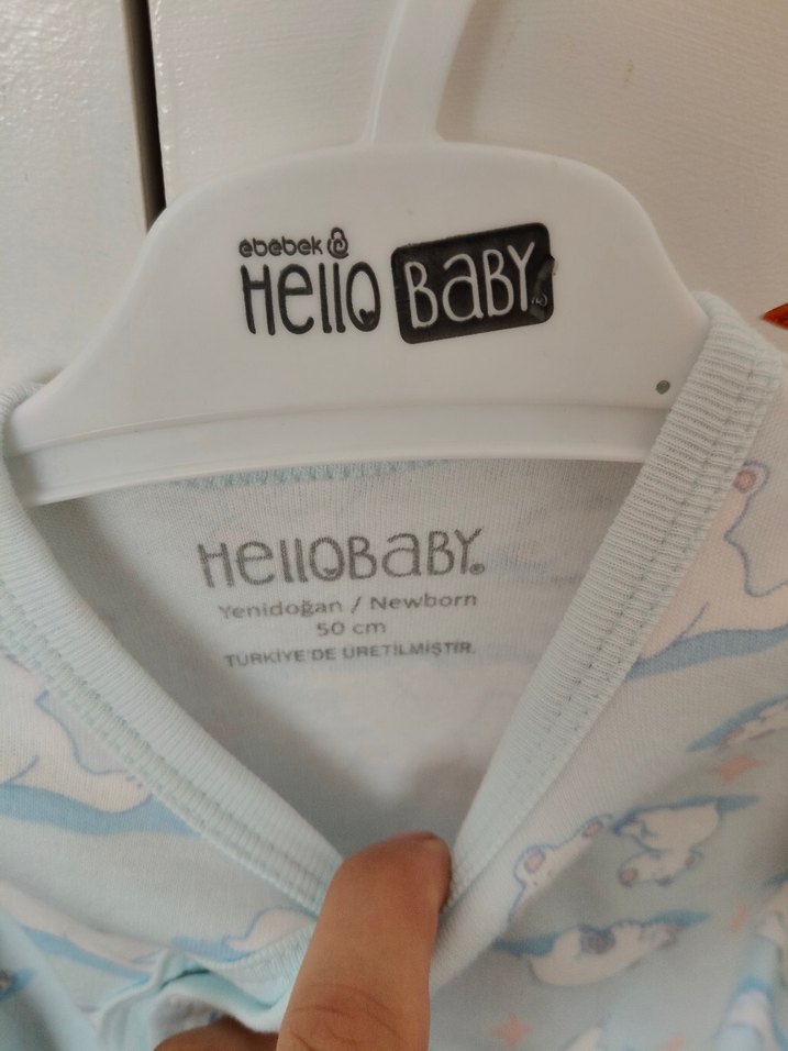 Mavi Bebek Tulum, Uzun Kollu, Düğmeli - Görsel 2